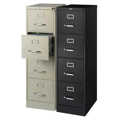 Hirsh Commercial Four-Drawer Vertical Letter File Cabinet, 22D