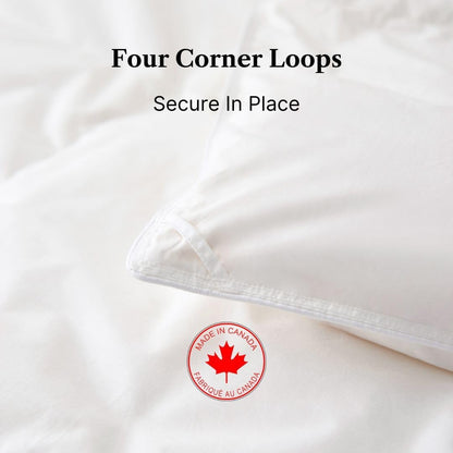 Royal Elite Canadian Down Comforter Queen Size, 88 x 90 inch, 30oz White Down, Cotton Shell