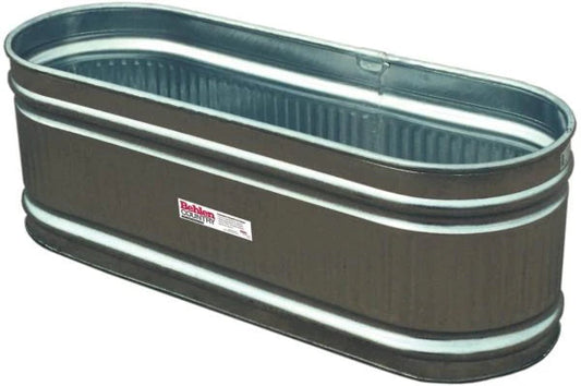 Galvanized Round-End Tank, 169-Gallon