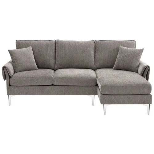 Churanty Convertible L-Shaped Sectional Sofa With Reversible Chaise Lounge, 84 Inch