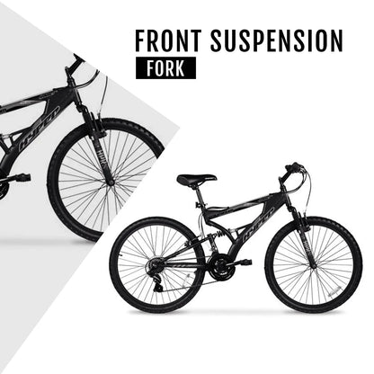 Hyper Bicycles Men's Havoc Mountain Bike, 26 inch, 21 Speed, Black