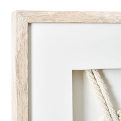 3-Piece Framed Nautical Knots Wall Decor Set, Natural Finish - 14in H x 11in L x 1.25in D