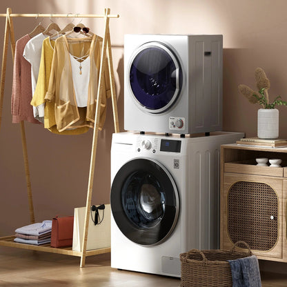 Costway Compact Electric Laundry Dryer, 1.5 cu. ft., 10 lbs, Stainless Steel - Wall Mounted
