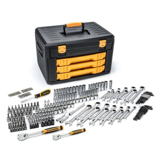 232-Piece Mechanics Tool Set With SAE/Metric Standard And Deep Sockets