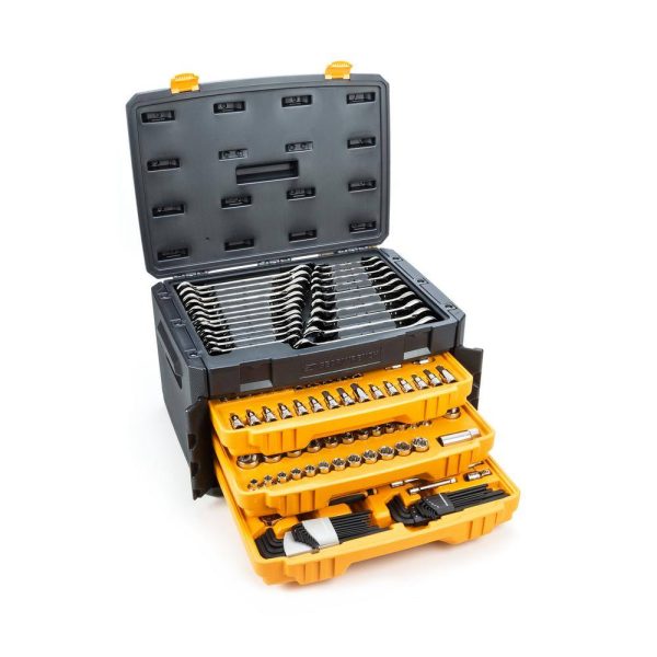 232-Piece Mechanics Tool Set With SAE/Metric Standard And Deep Sockets