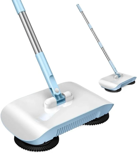 Hand Push Floor Sweeper With Dustpan Set, Fiber, 102cm x 33cm x 16.3cm