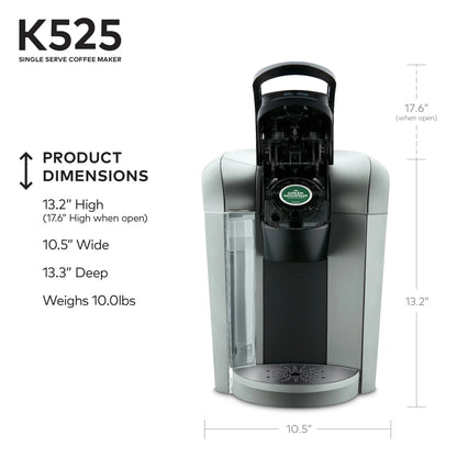 Keurig Single Serve Coffee Brewer, Slate, 80oz - K525