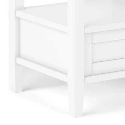 Solid Wood Rectangle End Table With Drawer And Shelf, 18.1in D x 20in W x 19.5in H - Norfolk