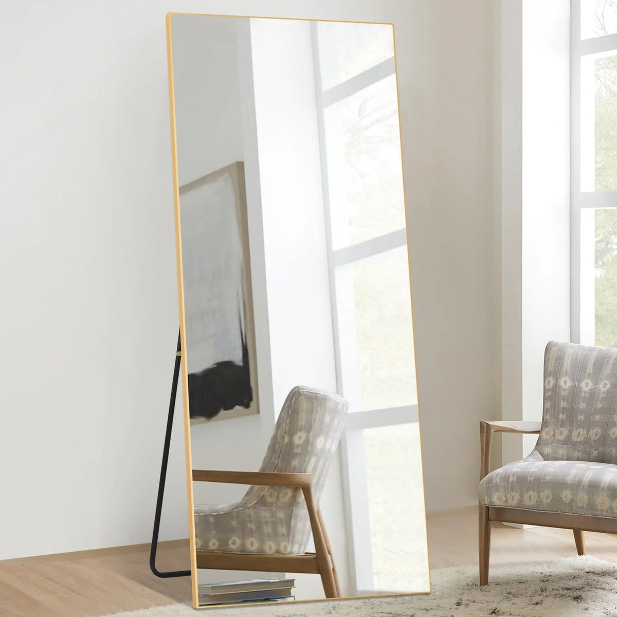 Full Length Wall Mounted Dressing Mirror, 65 in H x 22 in W