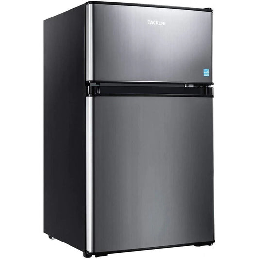 g Mini Fridge With Freezer, 3.1 Cu.Ft, 2 Doors, Stainless Steel - HPVFR310