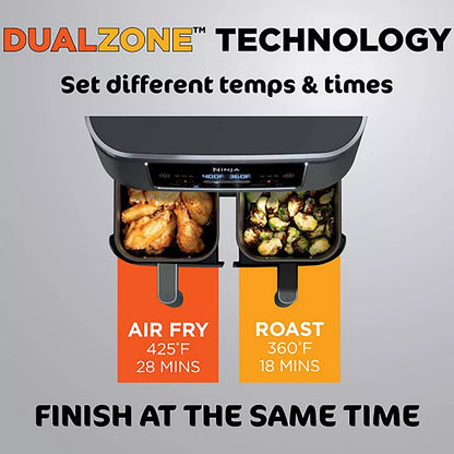 8-Qt 2-Basket Air Fryer With DualZone Technology And Smart Finish