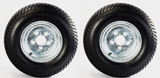 205/65-10 Trailer Tire With 5 Lug 4.5 inch Bolt Pattern, Load Range E, 1535 lbs Capacity