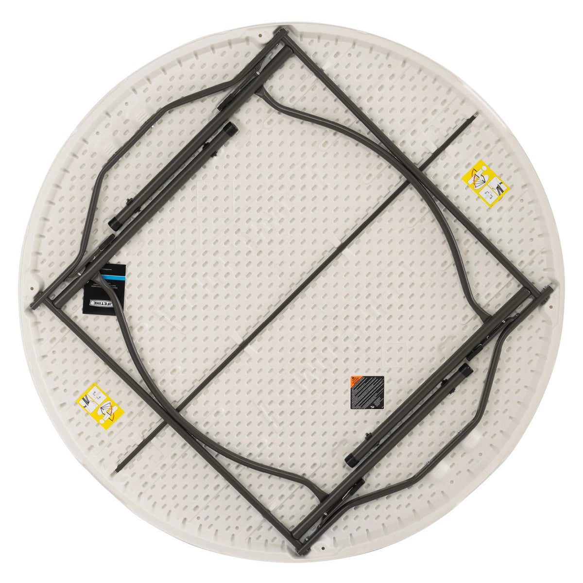 Lifetime 60 Inch Round Commercial Folding Table, Almond - 280435