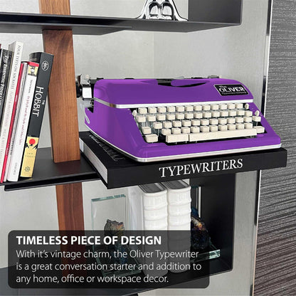 The Oliver Typewriter Company Manual Typewriter, Purple, 11-in Carriage