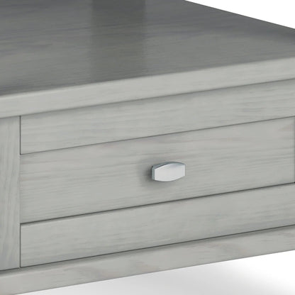 Solid Wood Rectangle End Table With Drawer And Shelf, 18.1in D x 20in W x 19.5in H - Norfolk