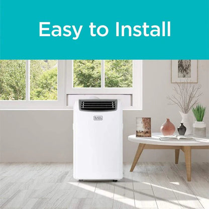 BLACK+DECKER Portable Air Conditioner With Heat And Remote Control, 14,000 BTU, White