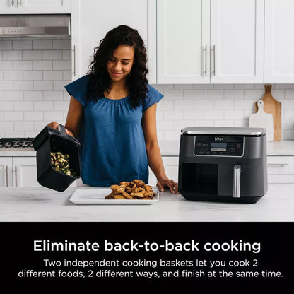 8-Qt 2-Basket Air Fryer With DualZone Technology And Smart Finish
