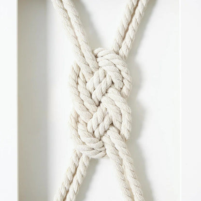 3-Piece Framed Nautical Knots Wall Decor Set, Natural Finish - 14in H x 11in L x 1.25in D