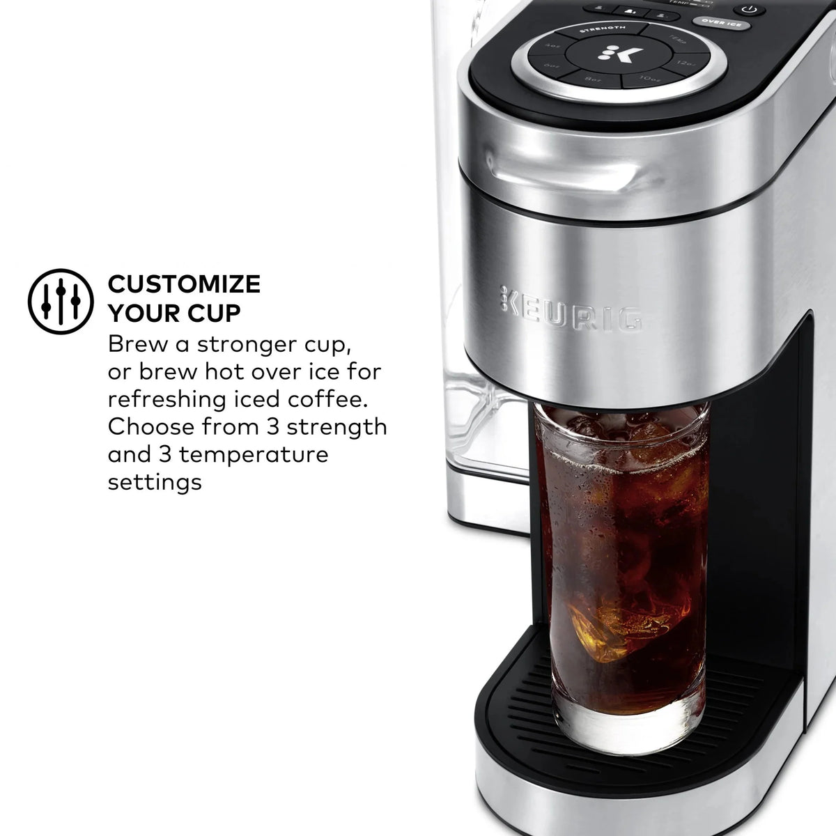 Keurig Single-Serve K-Cup Pod Coffee Maker, Steel - K-Supreme Plus