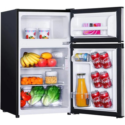 g Mini Fridge With Freezer, 3.1 Cu.Ft, 2 Doors, Stainless Steel - HPVFR310