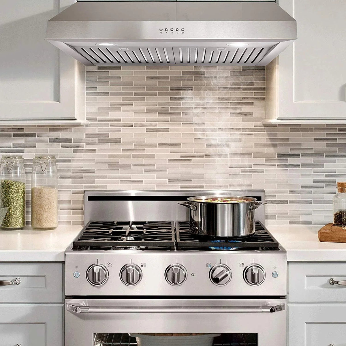Cosmo Under-Cabinet Range Hood, 30-Inch, Silver - UC30