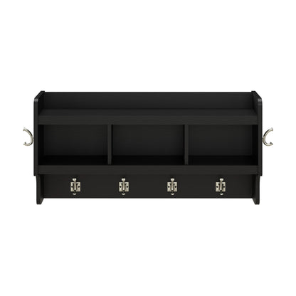 40 Inch Wall Mounted Coat Rack With Shelf and Cubbies