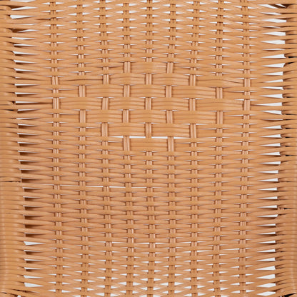 Emma + Oliver Indoor/Outdoor Stacking Rattan Patio Chairs, Set of 2, Gray
