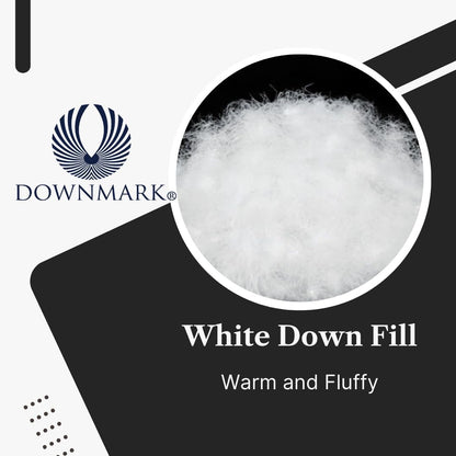 Royal Elite Canadian Down Comforter Queen Size, 88 x 90 inch, 30oz White Down, Cotton Shell