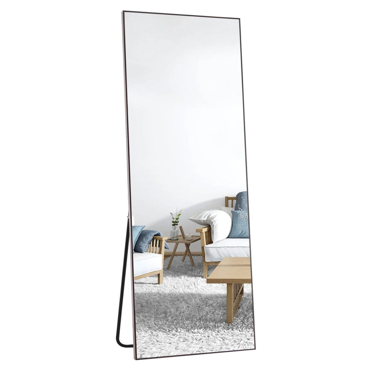 Full Length Wall Mounted Dressing Mirror, 65 in H x 22 in W