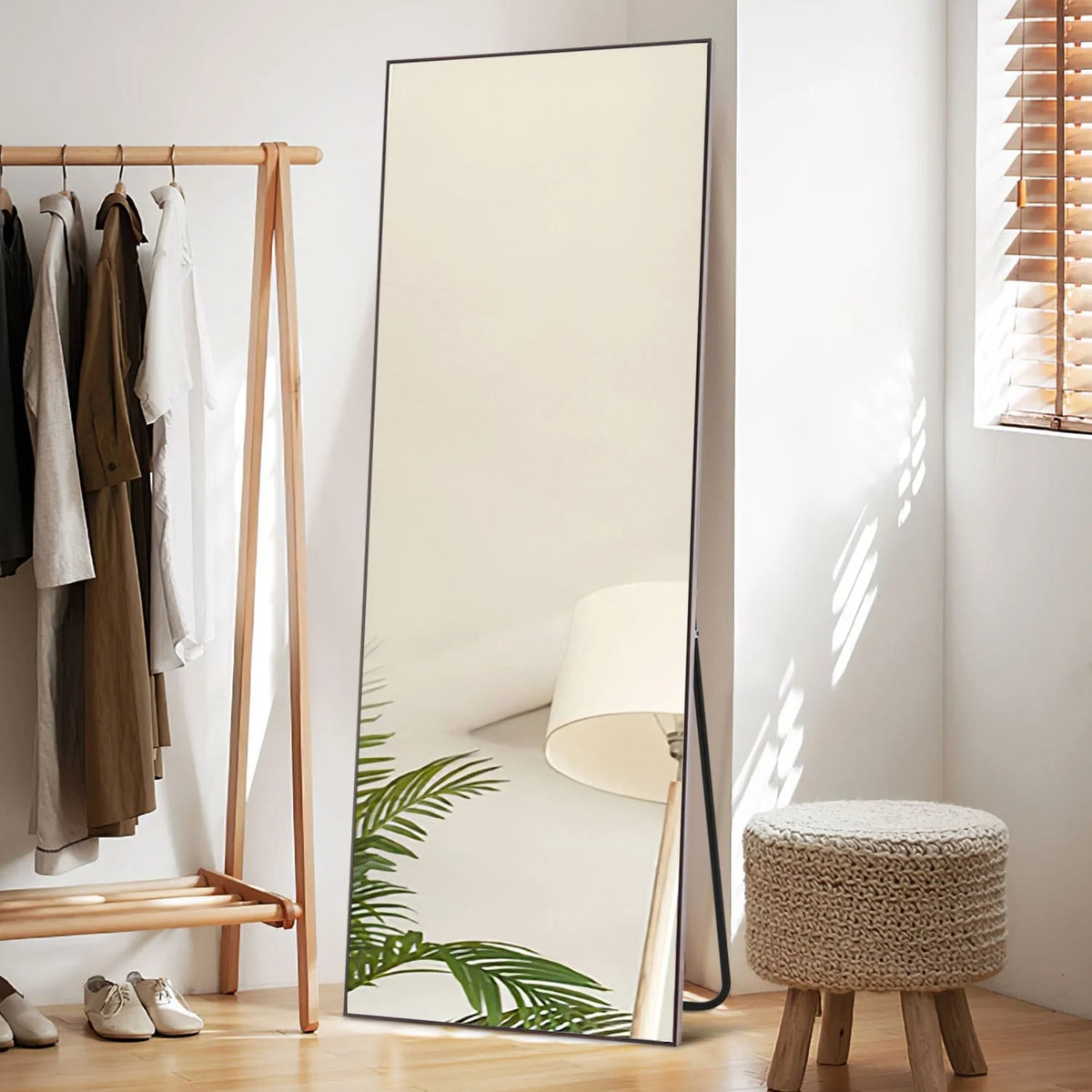 Full Length Wall Mounted Dressing Mirror, 65 in H x 22 in W
