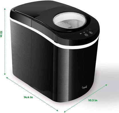 Caynel Portable Ice Maker, 26 lbs/24 Hrs, 2 Ice Sizes, 2-Liter/68 oz Water Reservoir