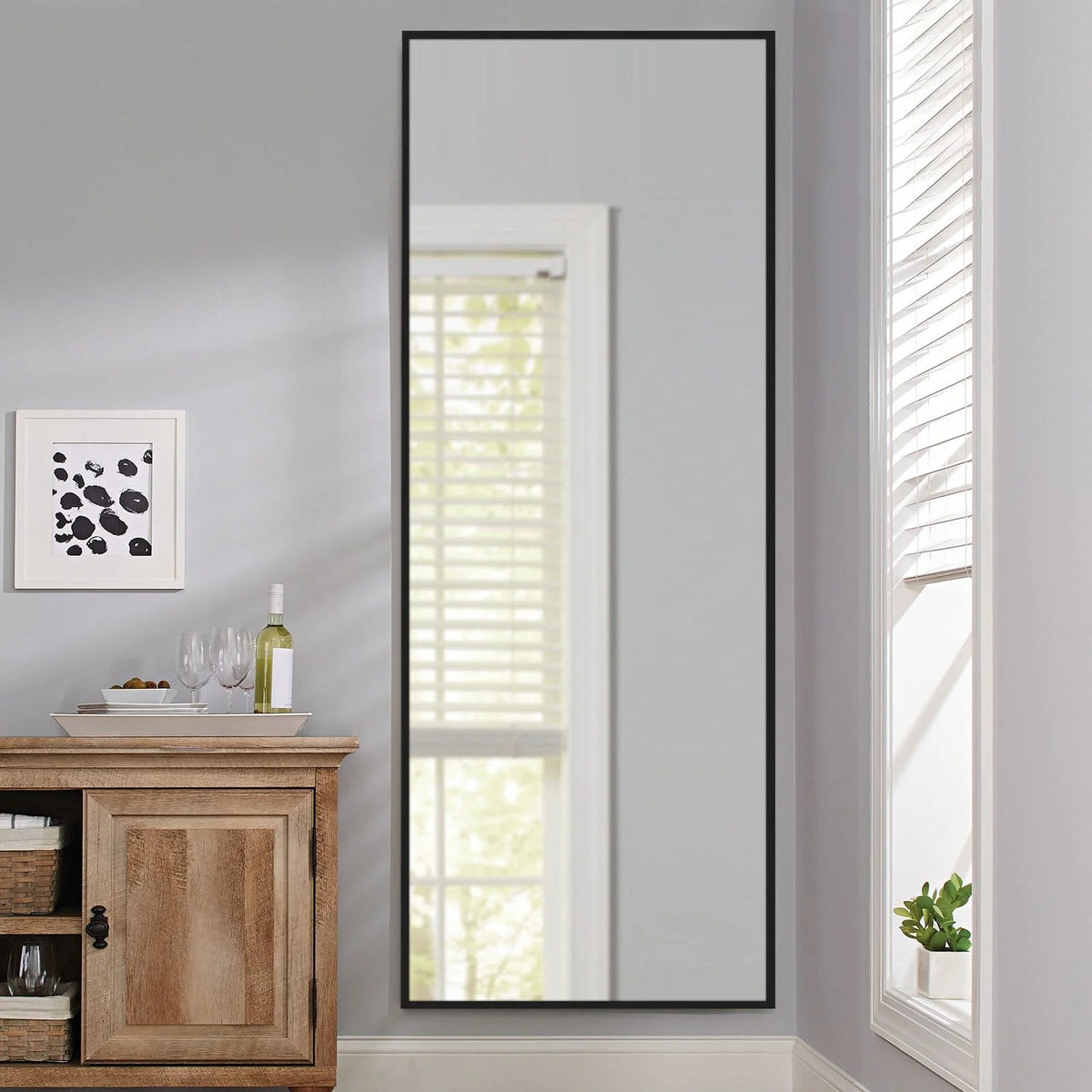 Full Length Wall Mounted Dressing Mirror, 65 in H x 22 in W