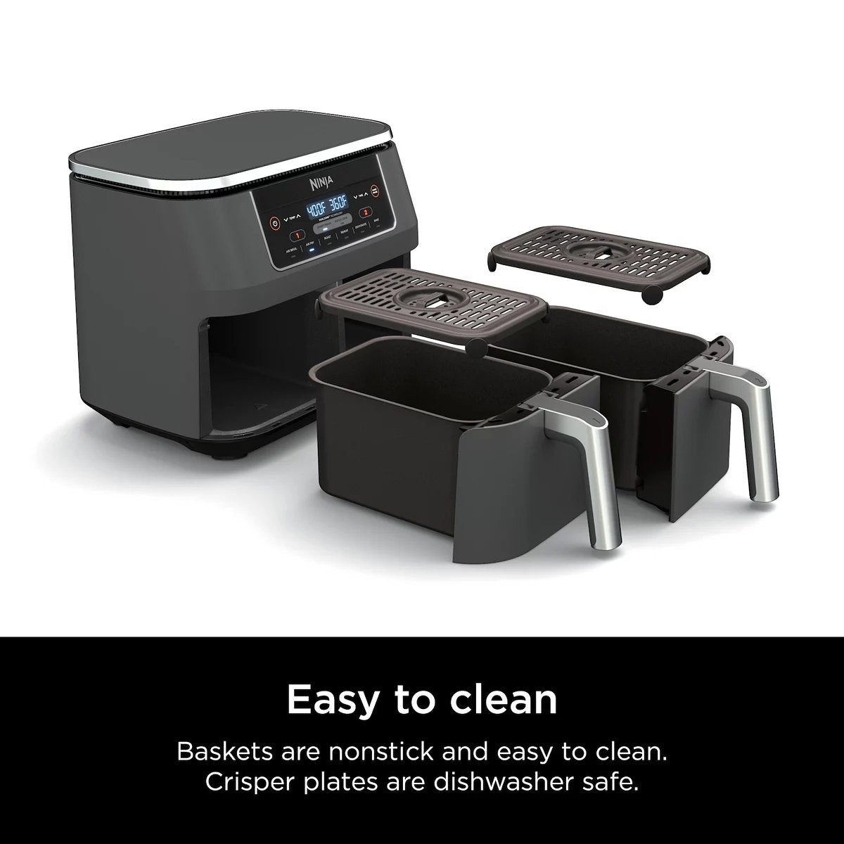 8-Qt 2-Basket Air Fryer With DualZone Technology And Smart Finish