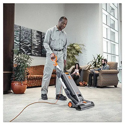 15-Inch Commercial Upright Vacuum Cleaner For Carpet And Hard Floors - Gray