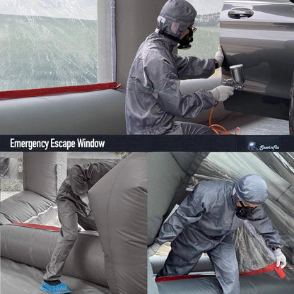 Inflatable Paint Booth With Blowers And Air Filter System, 30x20x13Ft