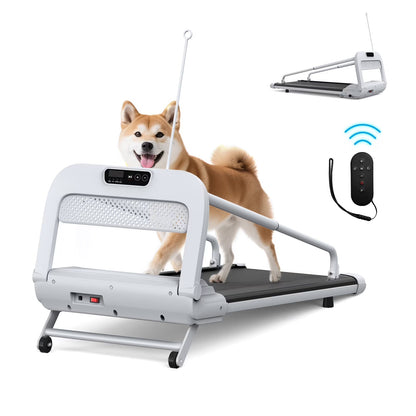 Ambifirner 2 In 1 Dog Treadmill For Small/Medium Dogs, 265 lbs Weight Capacity, Off White