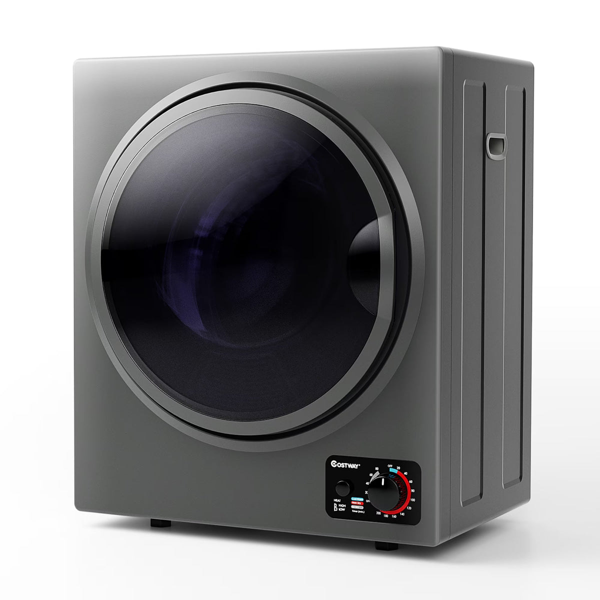 Costway Compact Electric Laundry Dryer, 1.5 cu. ft., 10 lbs, Stainless Steel - Wall Mounted