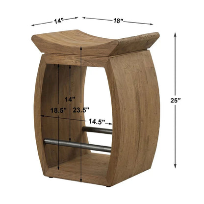 Bailey Street Home Modern Wood Counter Stool, 25 inch - 208-Bel-4361902