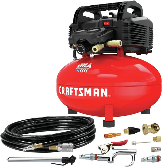 6 Gallon Oil-Free Pancake Air Compressor Kit - 150 PSI