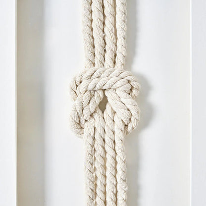 3-Piece Framed Nautical Knots Wall Decor Set, Natural Finish - 14in H x 11in L x 1.25in D