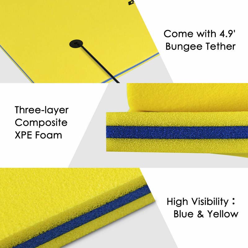 Floating Water Pad, 9 x 6 ft, 3-Layer XPE Foam