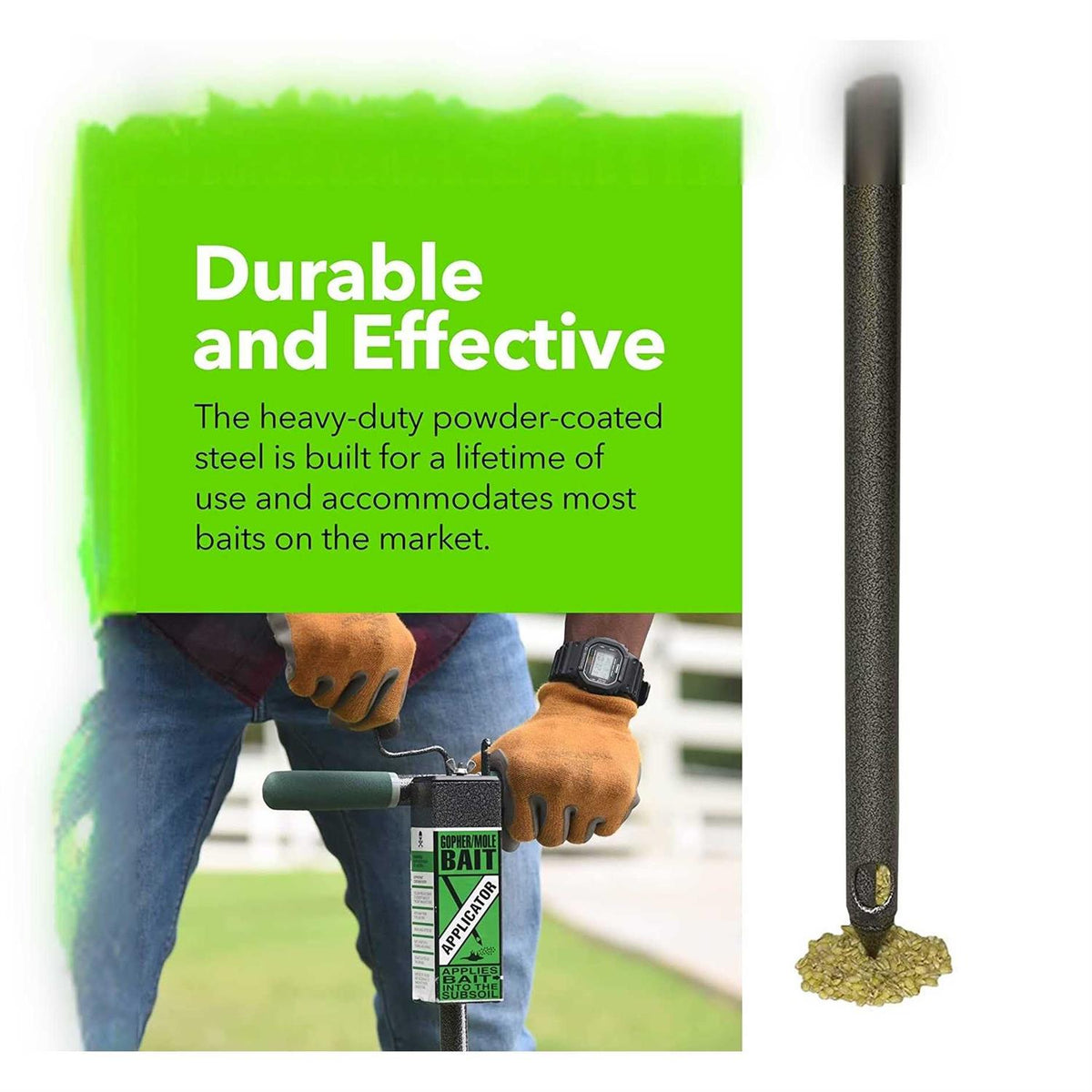 Yard Butler Gopher Mole Bait Applicator - 37in x 10in x 3in