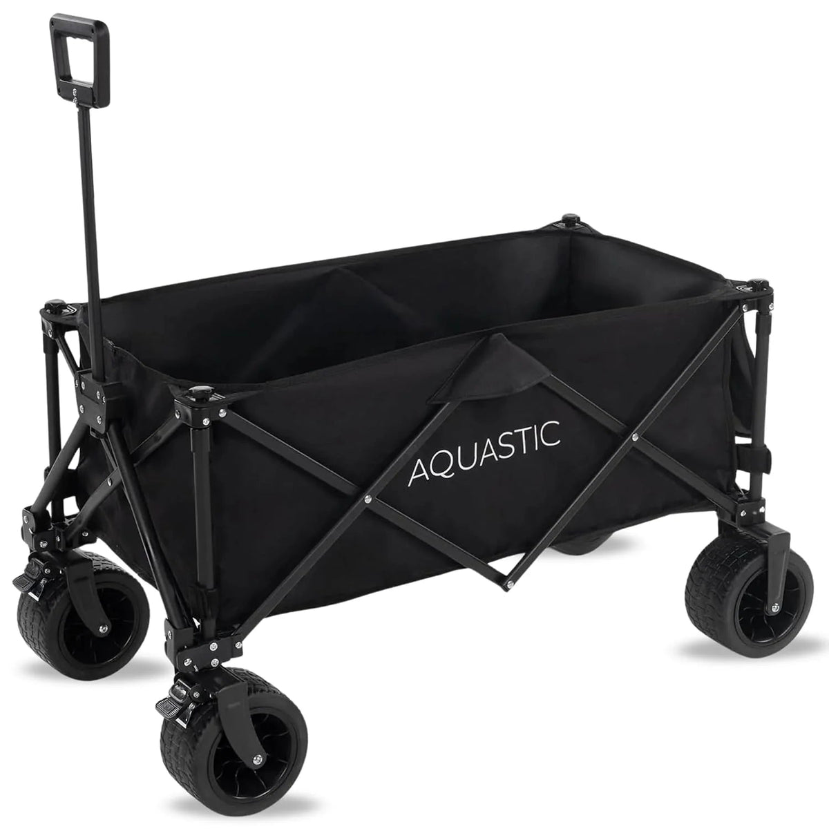 AQUASTIC Folding Transport Cart, 127 Litres, Olive - CARO