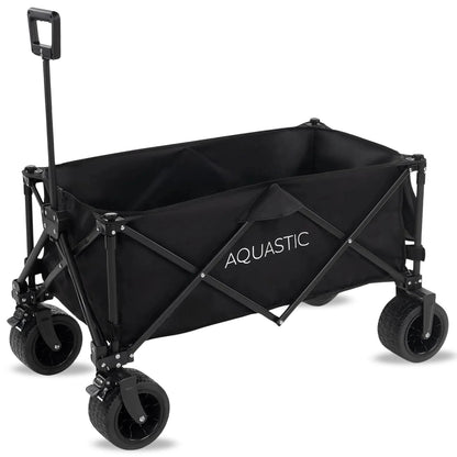 AQUASTIC Folding Transport Cart, 127 Litres, Olive - CARO