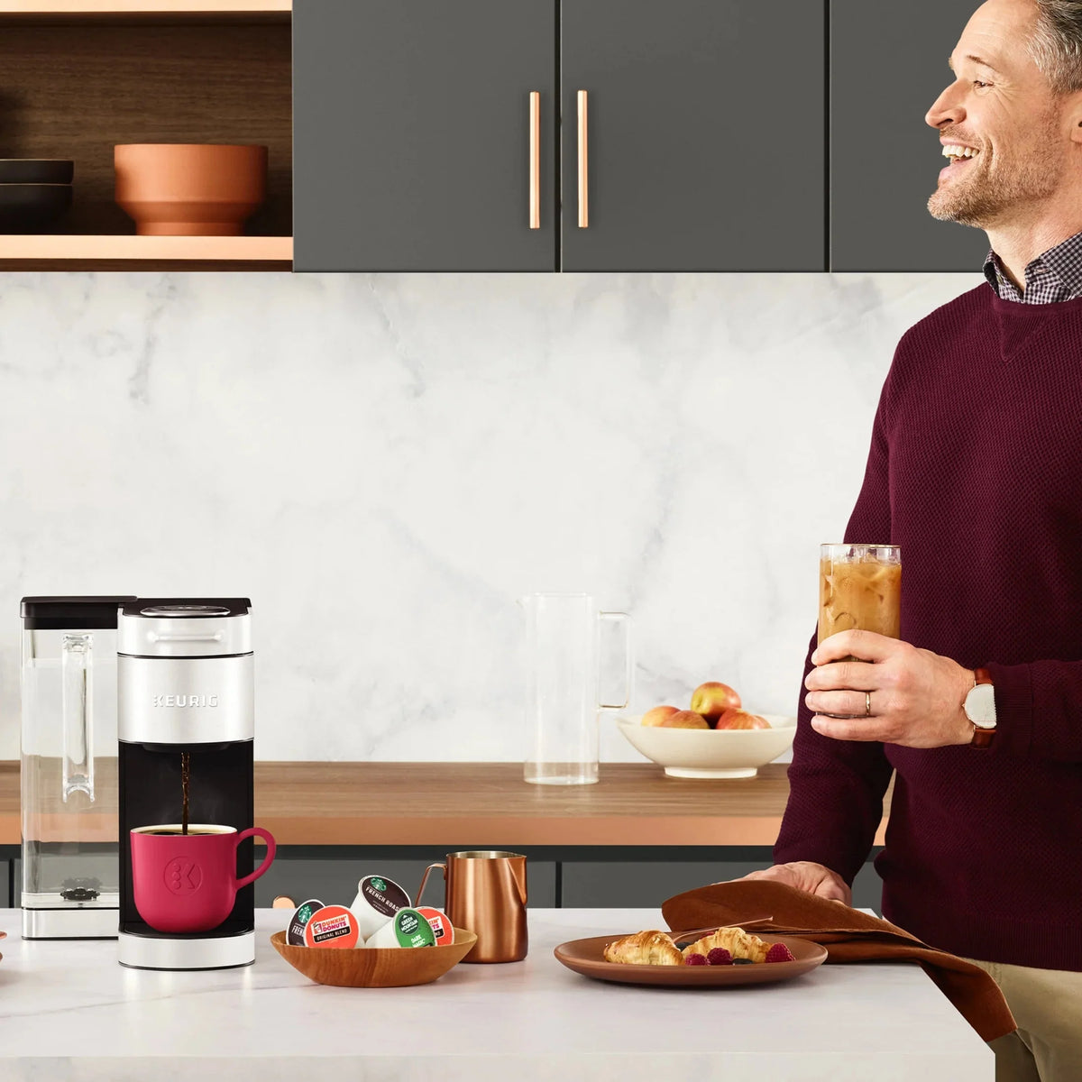 Keurig Single-Serve K-Cup Pod Coffee Maker, Steel - K-Supreme Plus