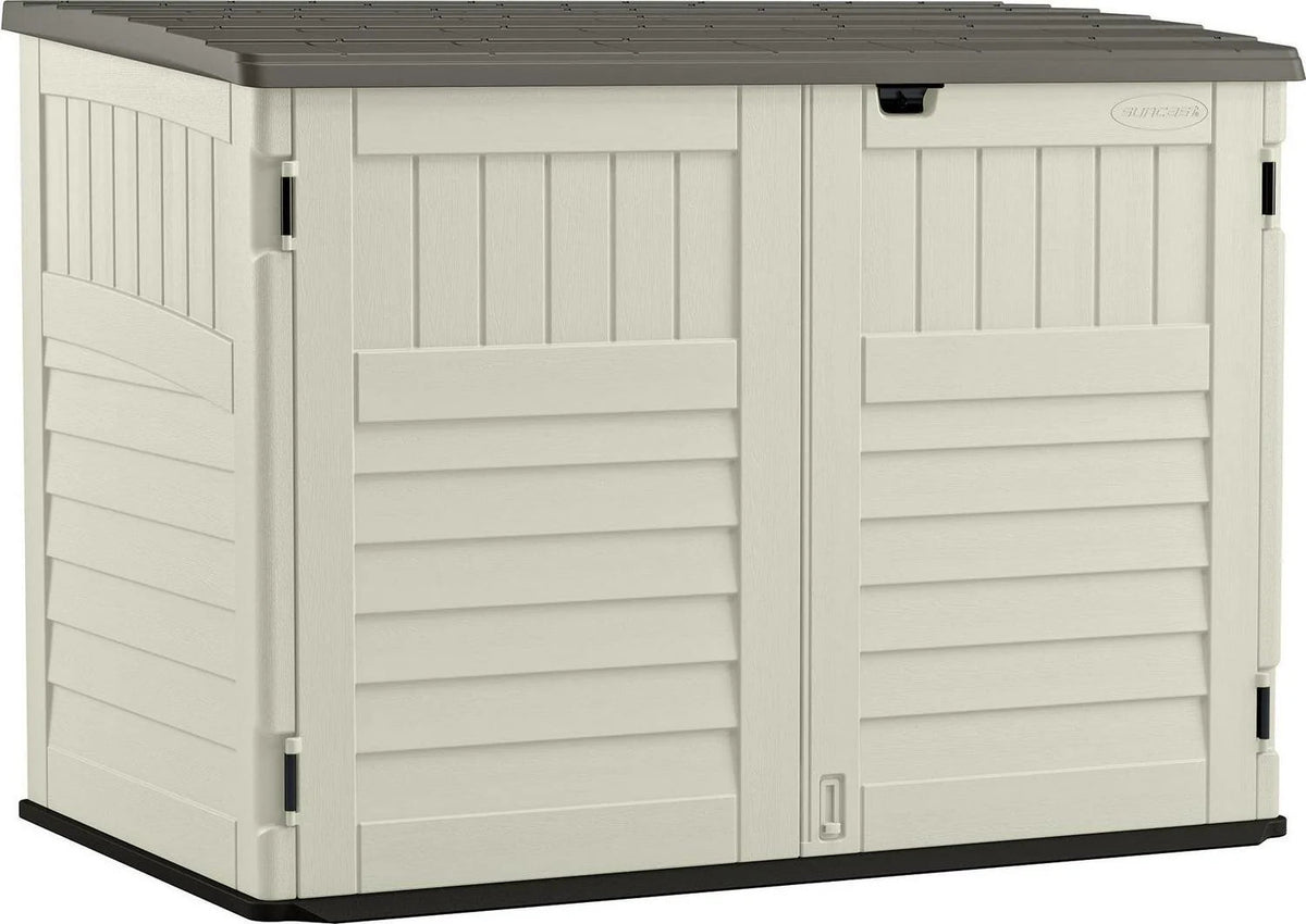 Suncast Resin Storage Shed, Off-White/Gray, 70.5in W x 44.25in D x 52in H - BMS4700