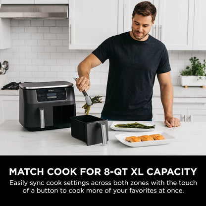 8-Qt 2-Basket Air Fryer With DualZone Technology And Smart Finish