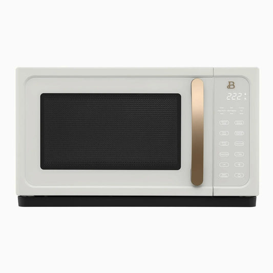Beautiful 1.1 Cu ft 1000 Watt Sensor Microwave Oven, White Icing
