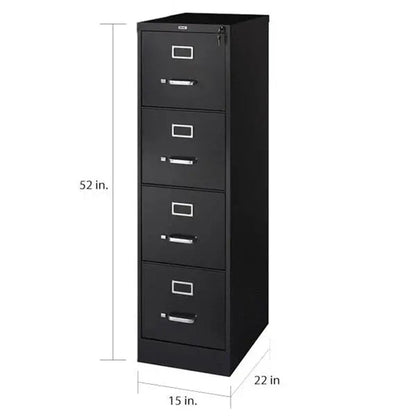 Hirsh Commercial Four-Drawer Vertical Letter File Cabinet, 22D